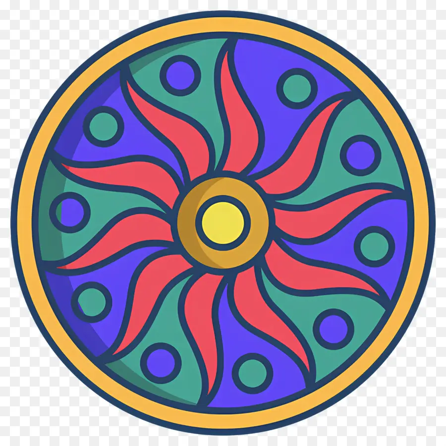 Mandalas，Coloré PNG