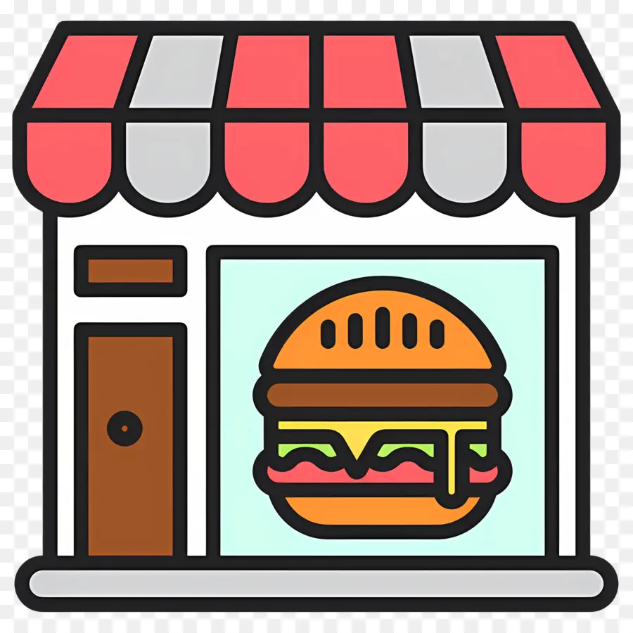 Magasin De Restauration Rapide，Burger Shop PNG