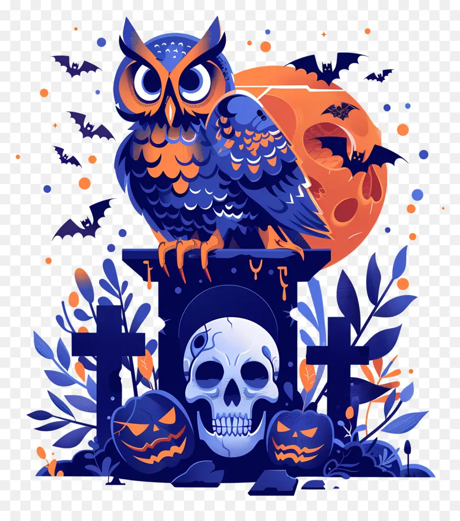 Chouette D'halloween，Hibou PNG