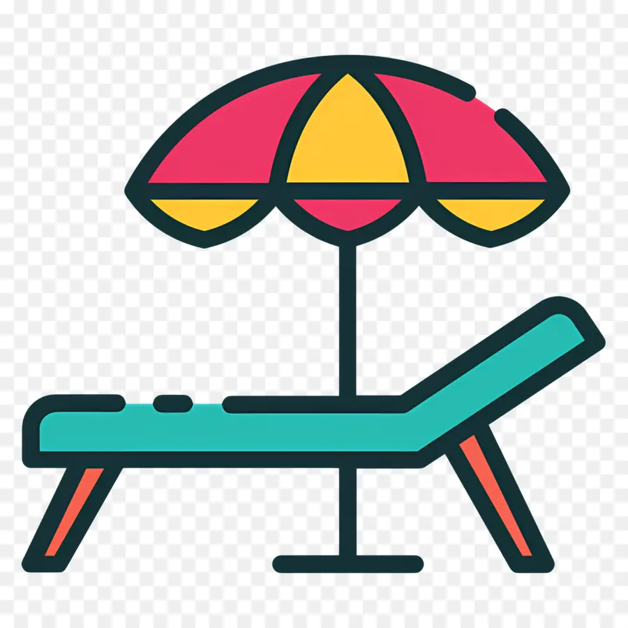 Parasol，Chaise De Plage Et Parasol PNG