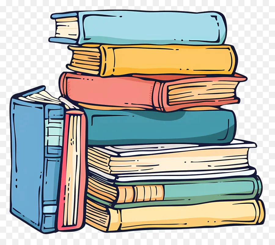 Lot De Livres，Pile De Livres PNG