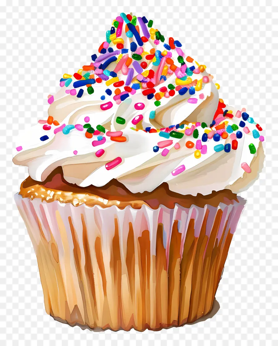 Cupcake Funfetti，Petit Gâteau PNG