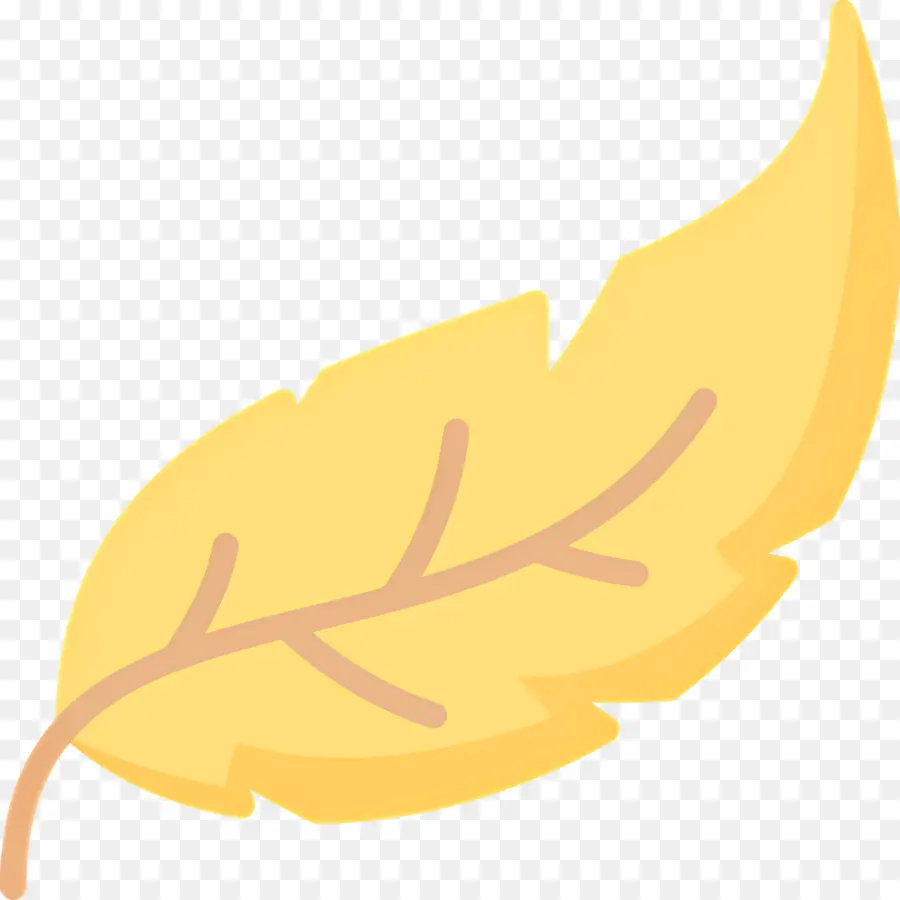 Plume，Feuille Jaune PNG