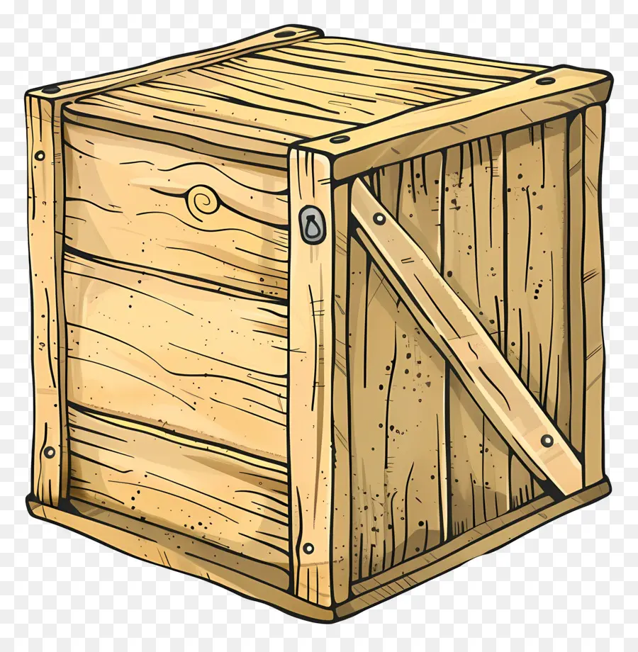 Boîte En Bois De Fret，Caisse En Bois PNG