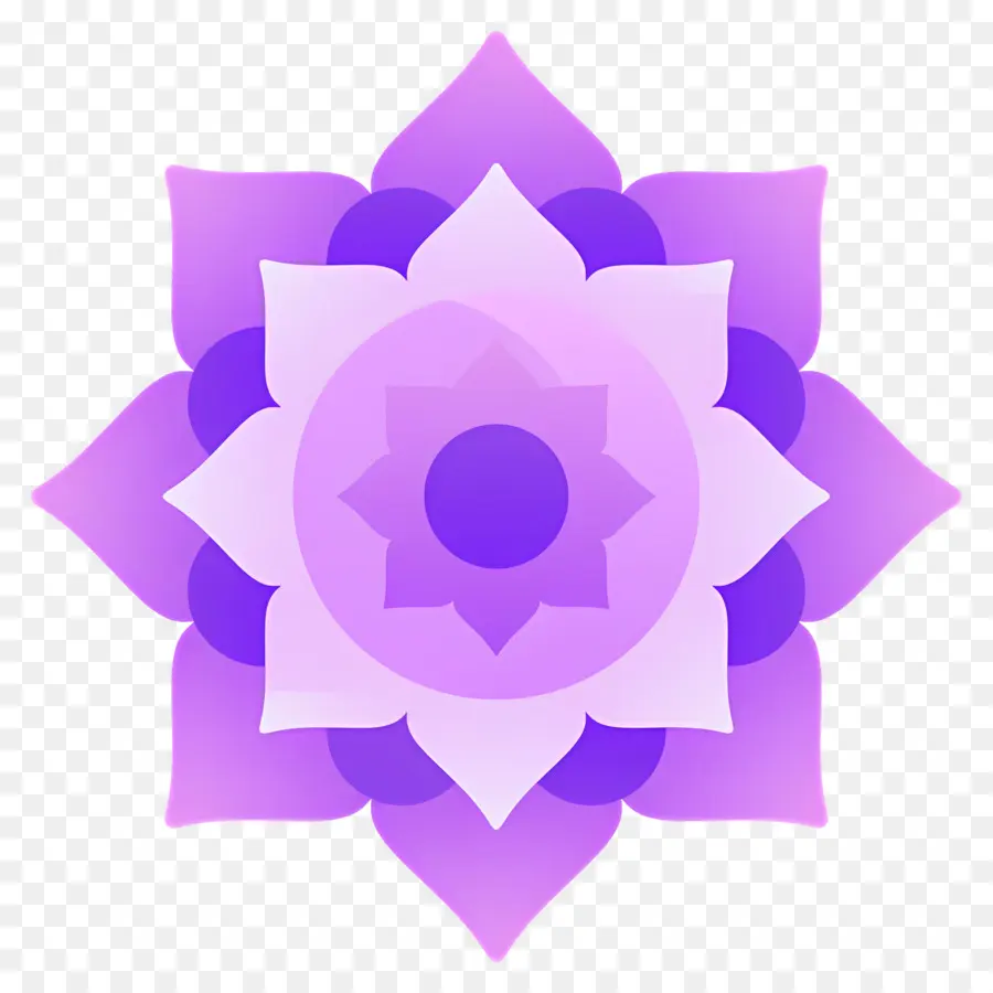 Mandalas，Fleur Violette PNG