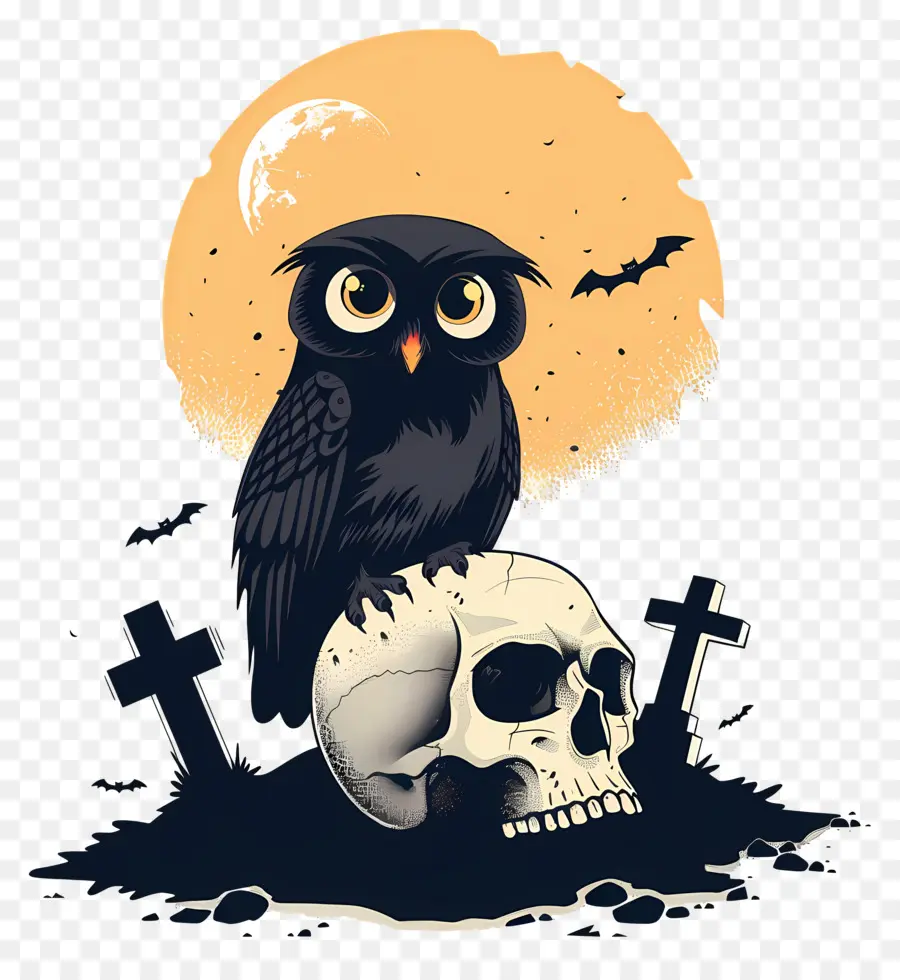 Chouette D'halloween，Hibou PNG