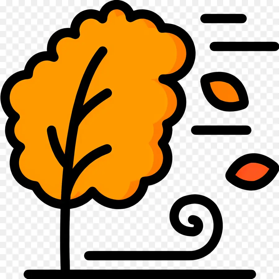 Arbre D'automne，Vent PNG