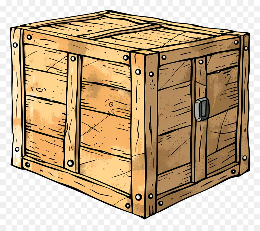 Boîte En Bois De Fret，Caisse En Bois PNG