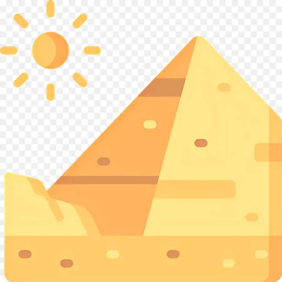 Pyramide，Pyramide Et Soleil PNG