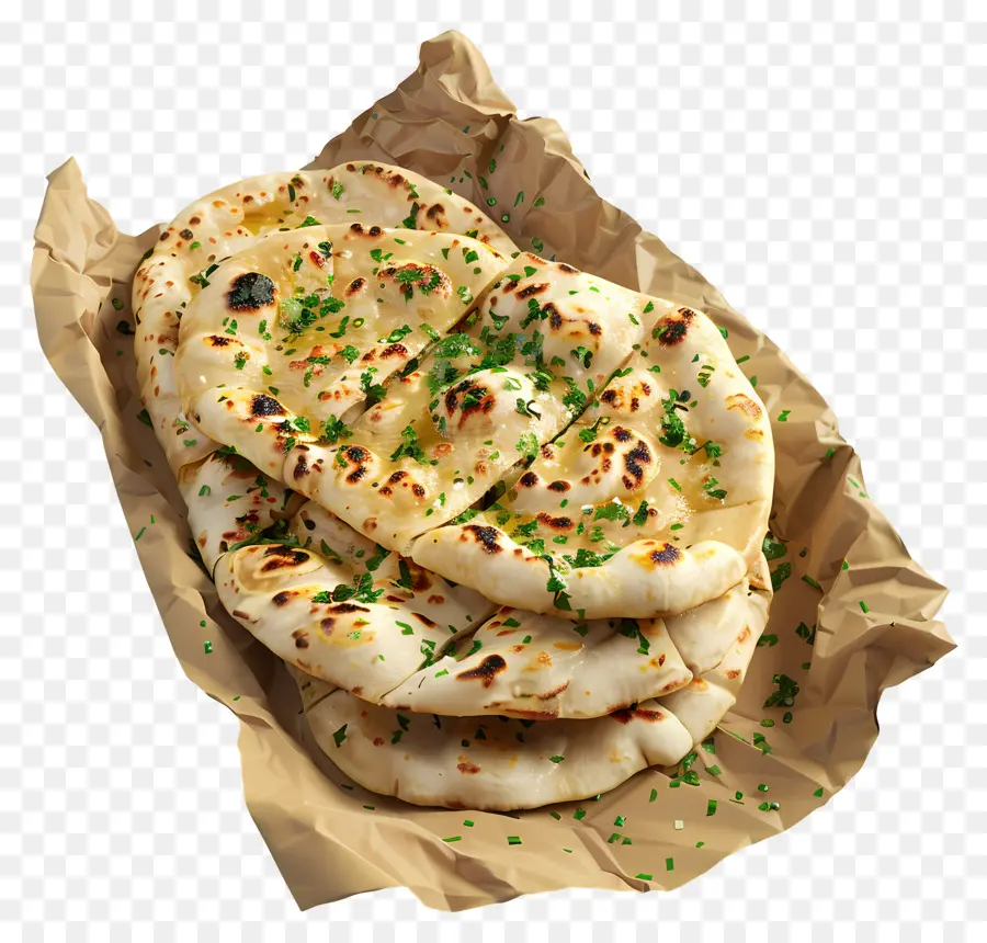 Pain Naan，Naan à L'ail PNG