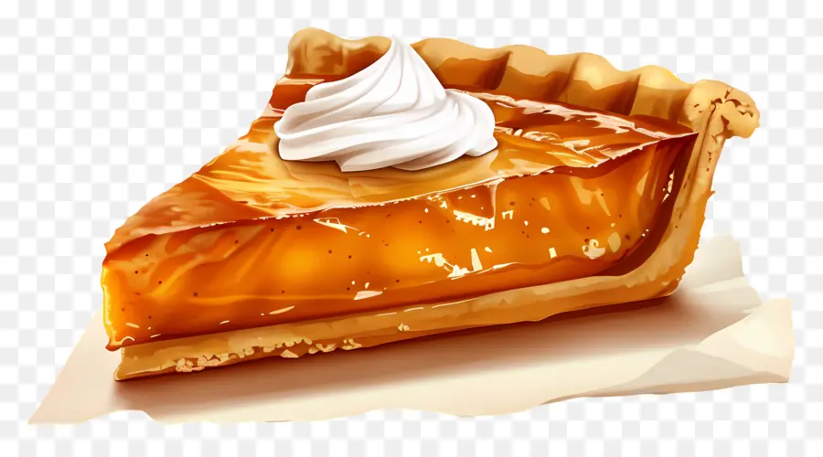 Tarte à La Citrouille，Tranche De Tarte PNG