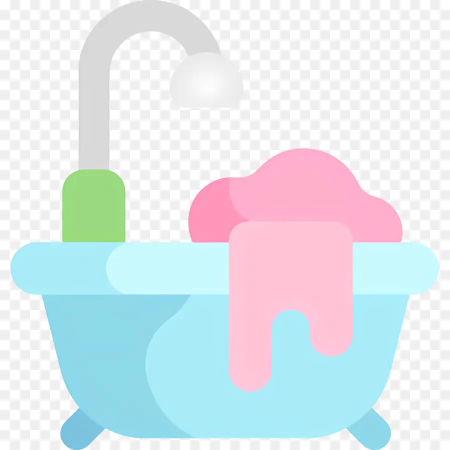 Baignoire，Lavabo Avec Des Vêtements PNG