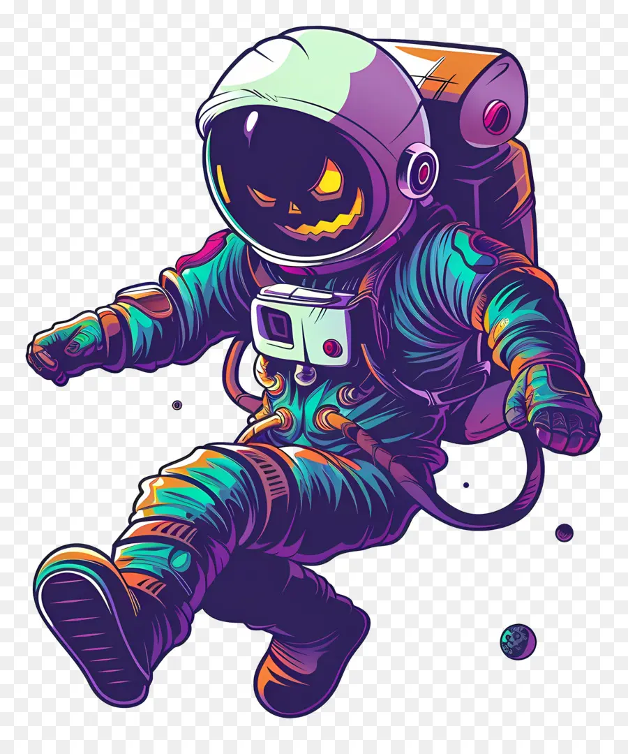 Astronaute，Astronaute Avec Tête De Citrouille PNG