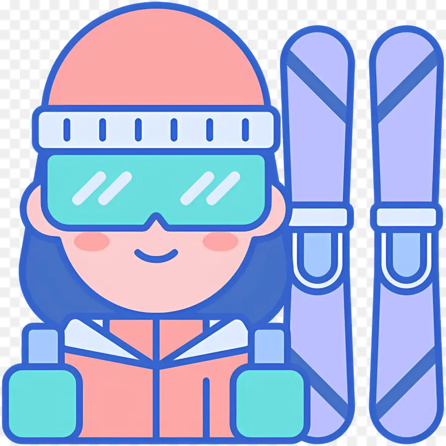 Skieur，Fille De Ski PNG