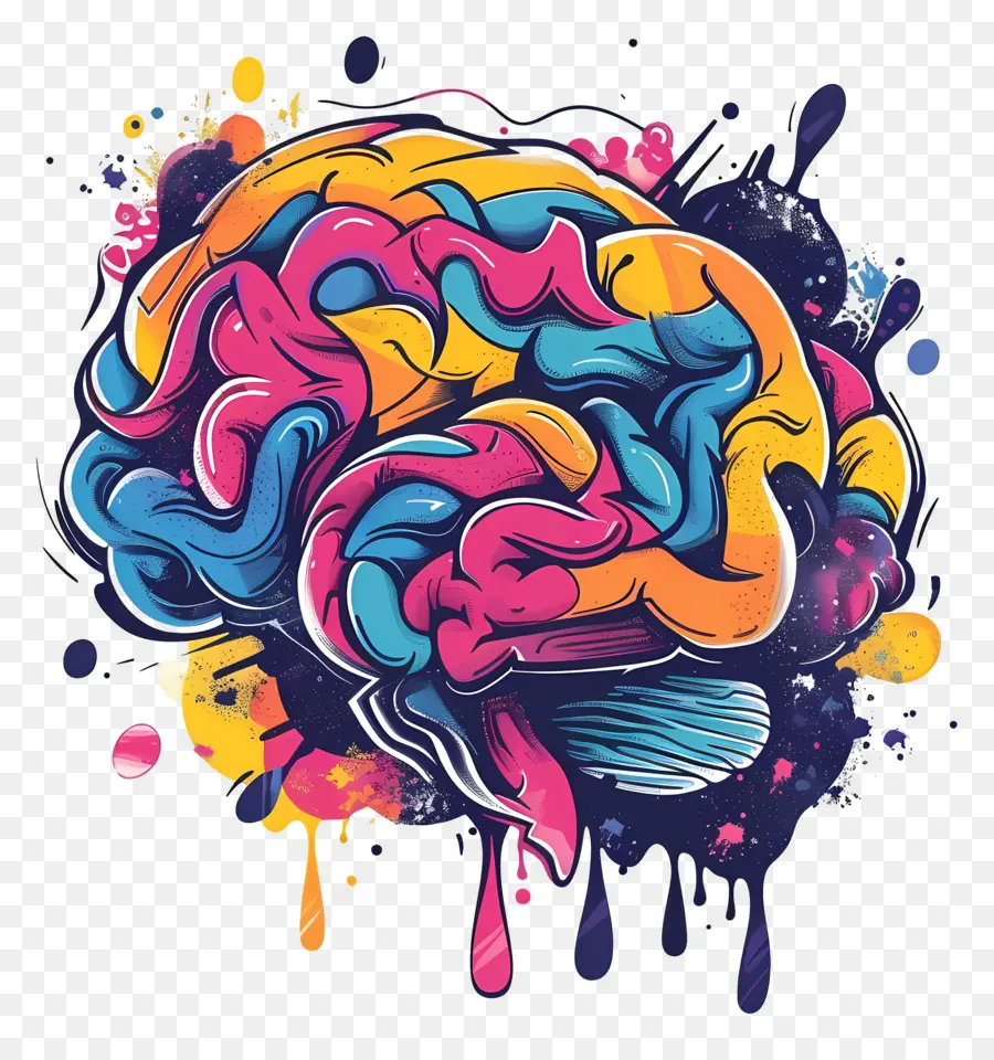 Cerveau Créatif，Cerveau Coloré PNG