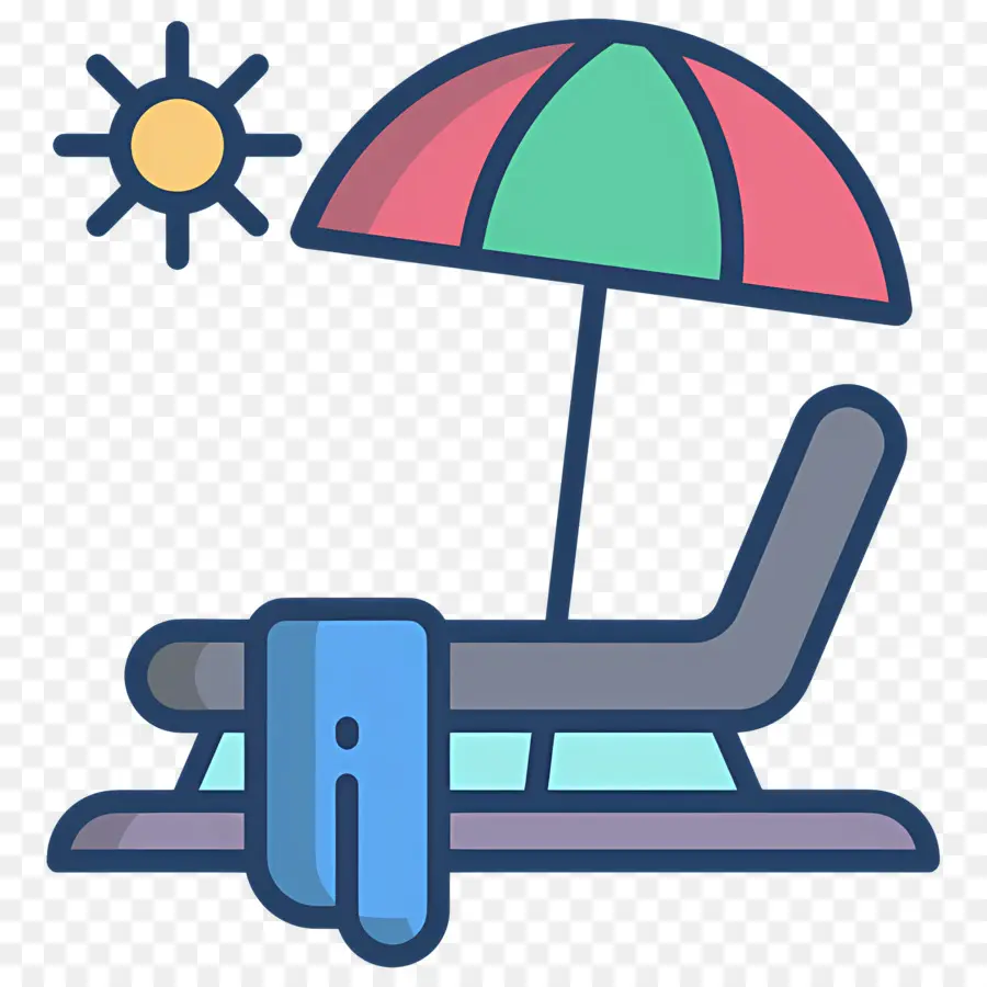 Parasol，Chaise De Plage PNG