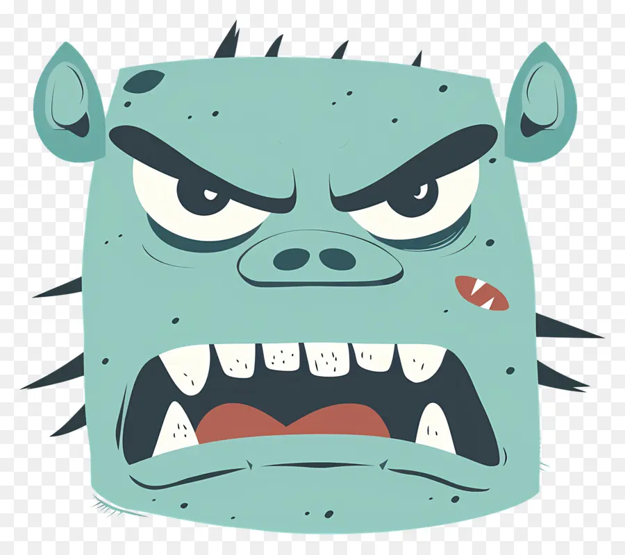 Visage De Troll Effrayant，Visage De Monstre PNG