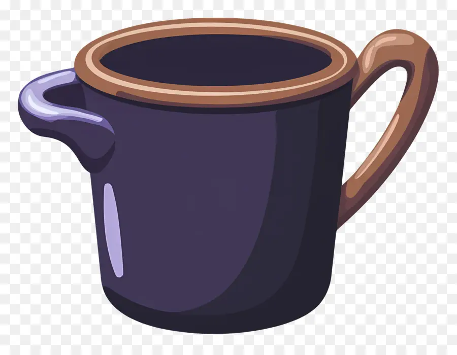 Pot à Lait，Tasse Violette PNG