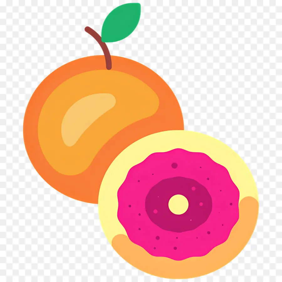 Pamplemousse，Orange Et Beignet PNG