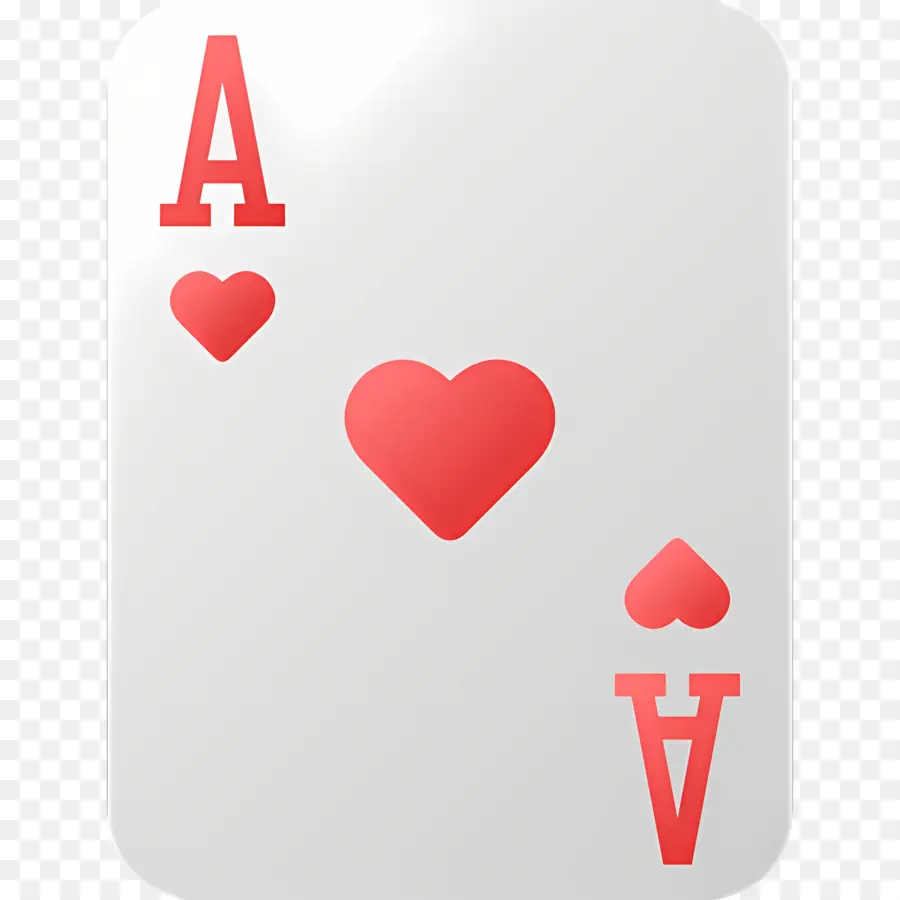 As De Coeur，Carte à Jouer PNG