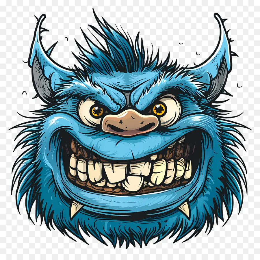 Visage De Troll Effrayant，Monstre PNG