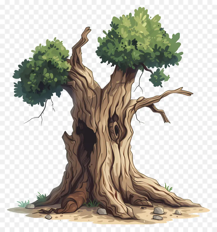 Tronc D'arbre，Arbre Tordu PNG