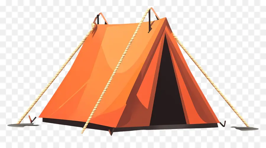 Tente Orange，Camping PNG