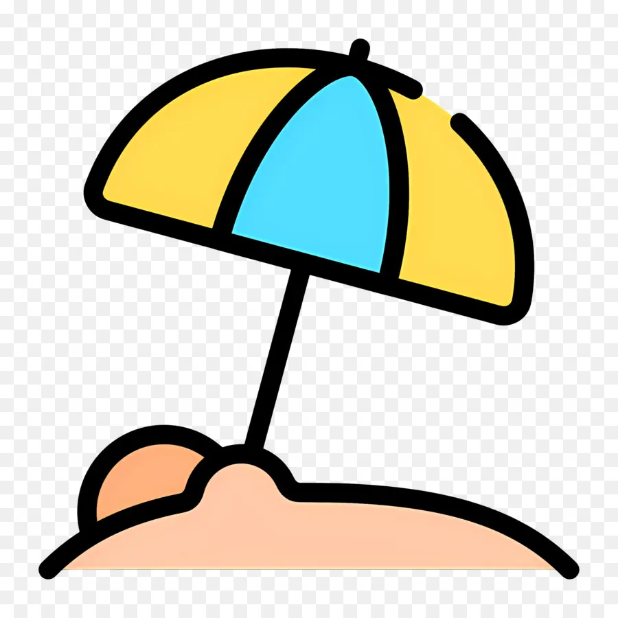 Parasol，Parapluie Bleu Et Jaune PNG