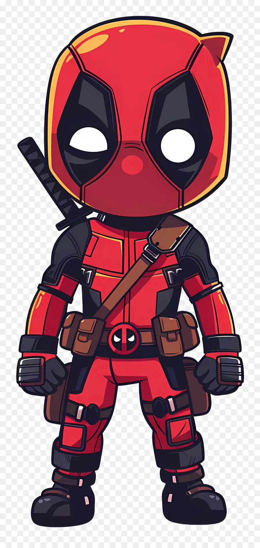 Deadpool Animé，Caractère Rouge Et Noir PNG