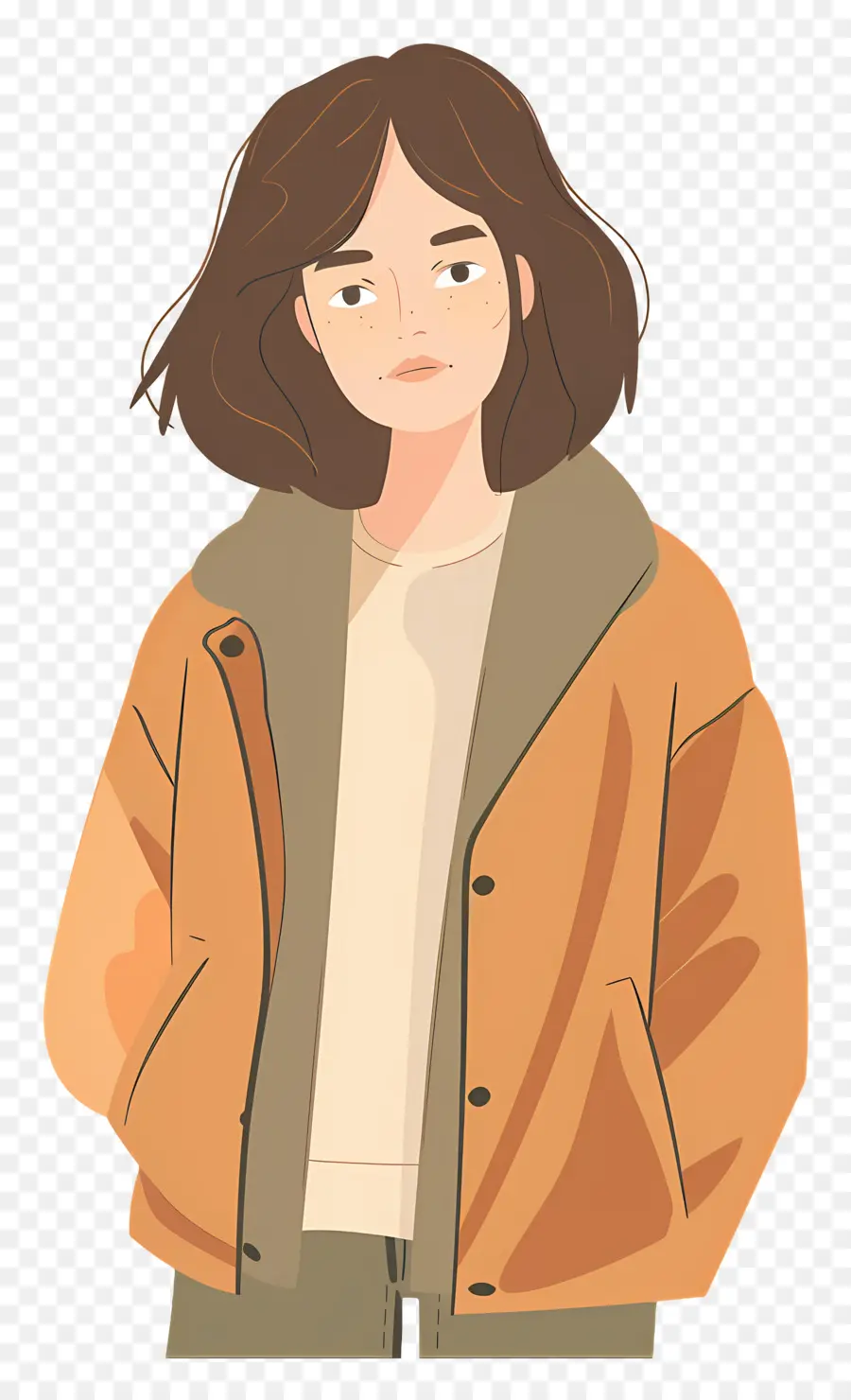 Femme En Veste，Veste PNG