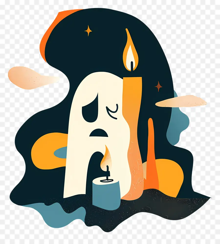 Bougie Fantôme Triste，Bougie Triste PNG