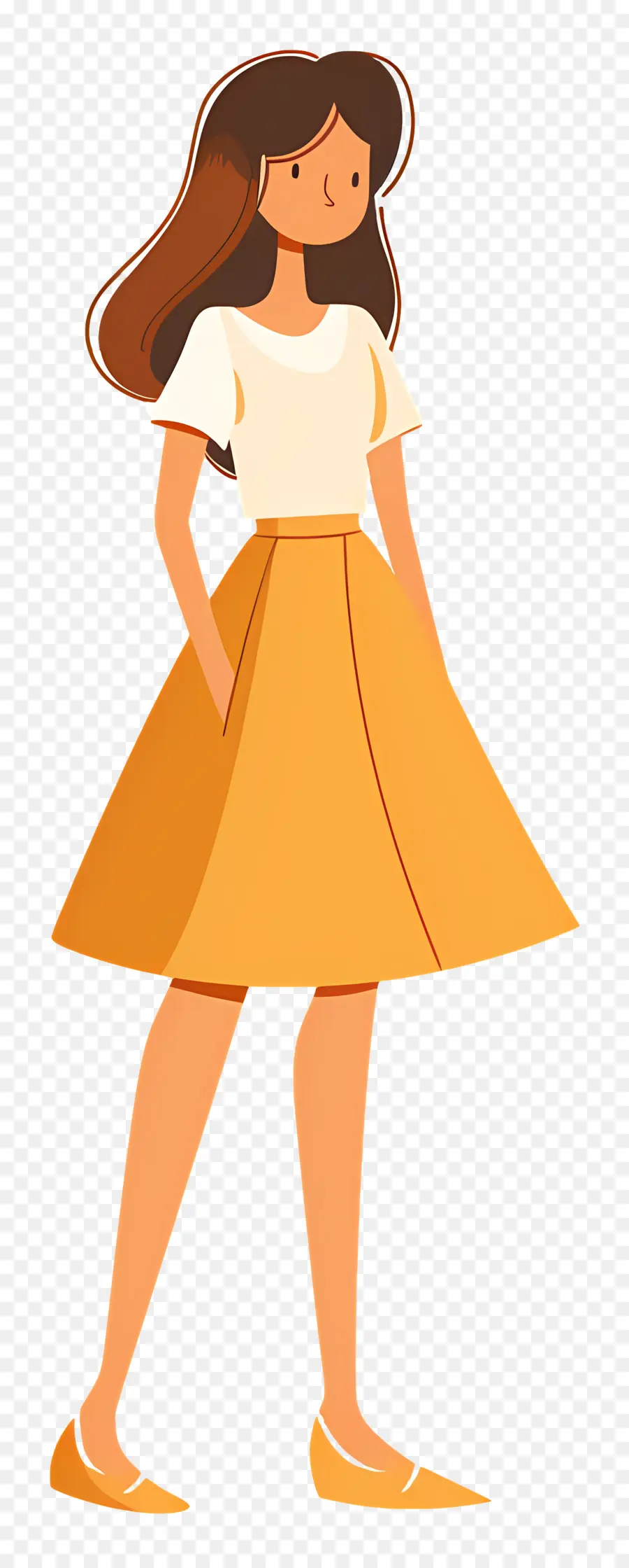 Femme En Jupe，Fille PNG