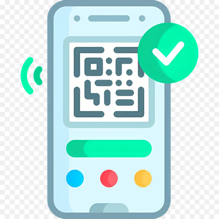 Téléphone Intelligent，Code Qr Sur Téléphone PNG