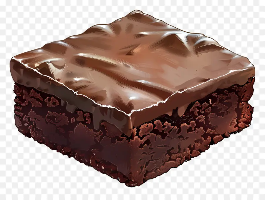 Brownie Au Chocolat，Cube De Chocolat PNG