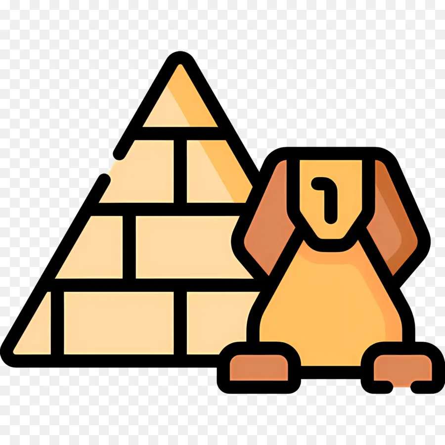 Pyramide，Pyramide Et Sphinx PNG