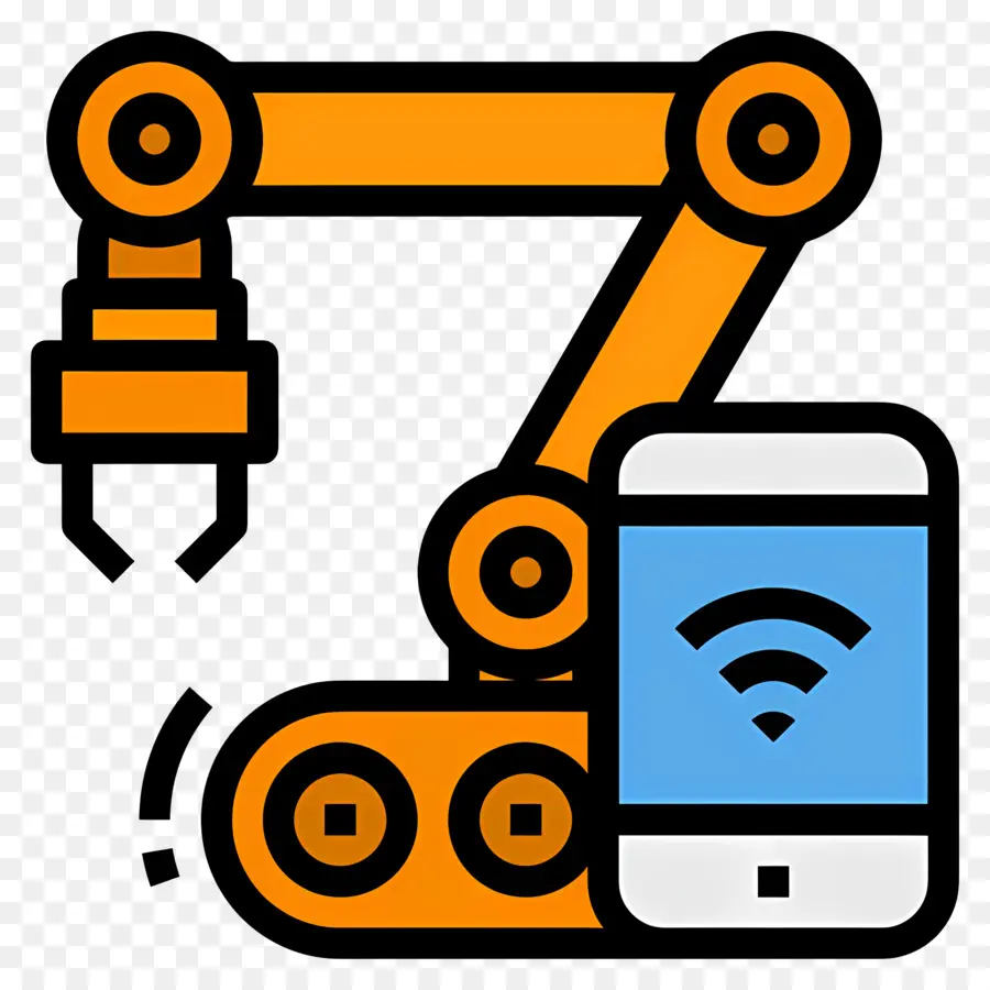 Bras Robotique，Bras Robotique Et Smartphone PNG