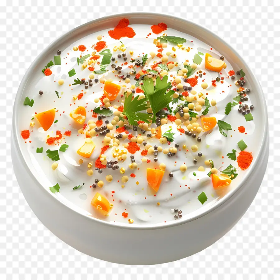 Boondi Raita Raita，Yaourt Avec Garniture PNG