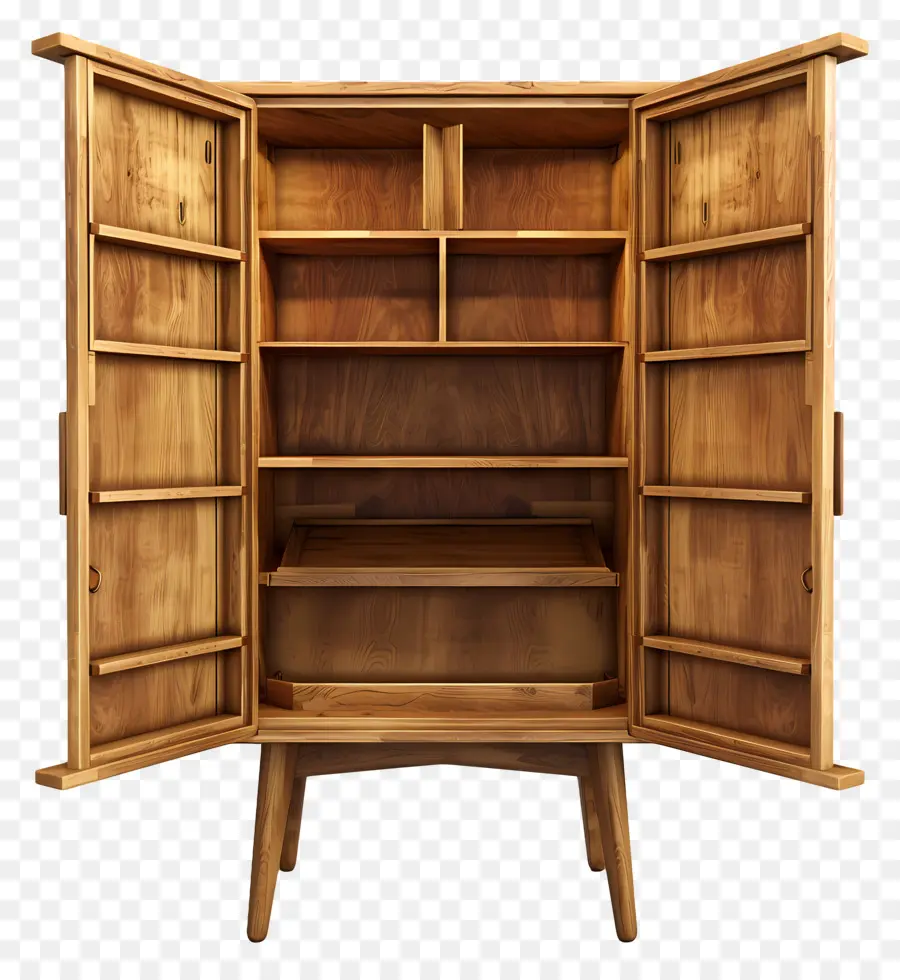 Armoire En Bois，Étagères PNG