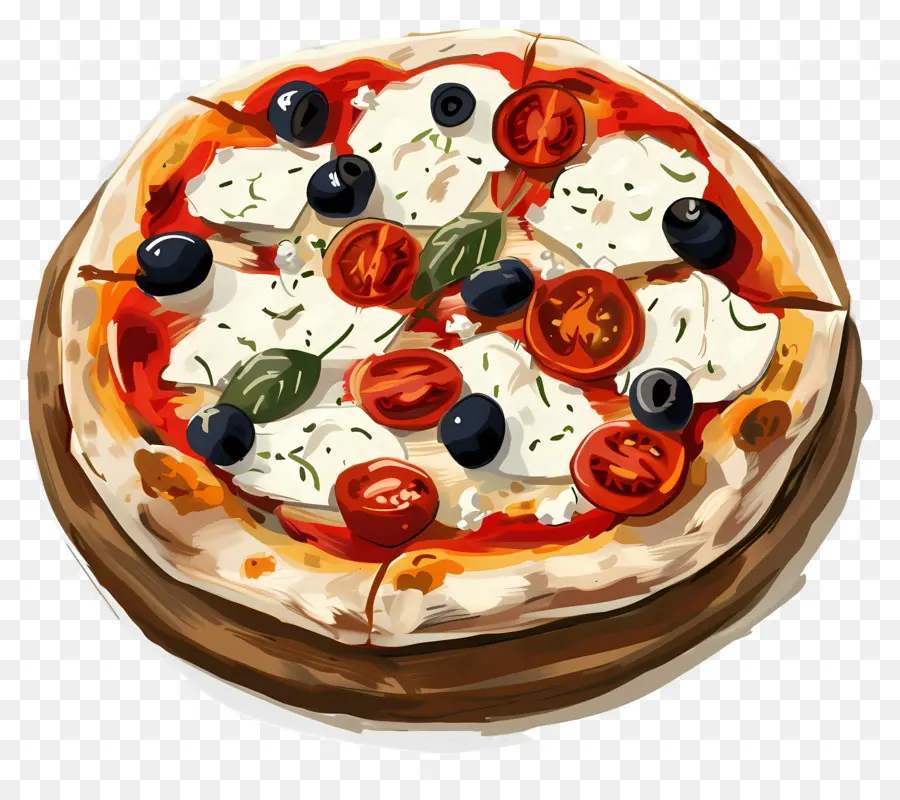 Pizza Grecque，Pizza PNG