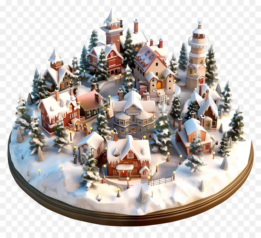 Ville De Noël，Village Enneigé PNG