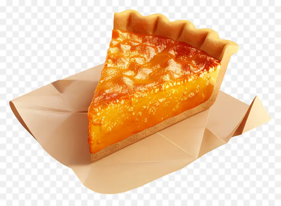 Tarte à La Citrouille，Tranche De Tarte PNG