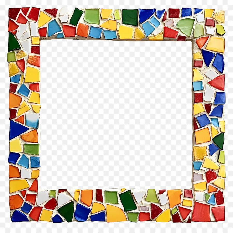 Cadre Simple Carré，Cadre Mosaïque PNG