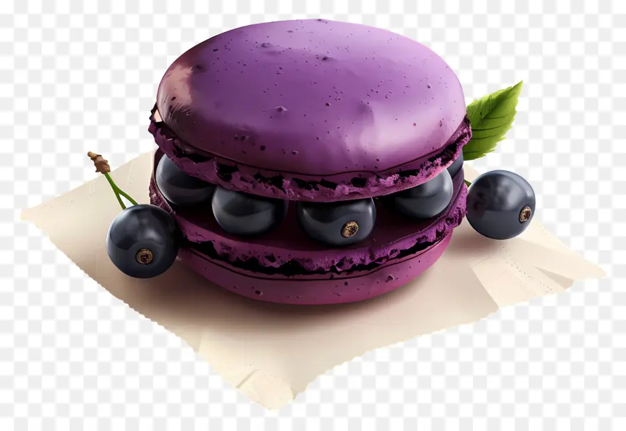 Macaron Au Cassis，Macarons Violets PNG