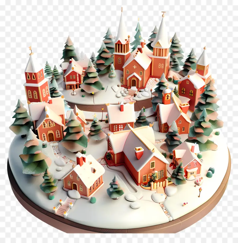 Ville De Noël，Village Miniature PNG