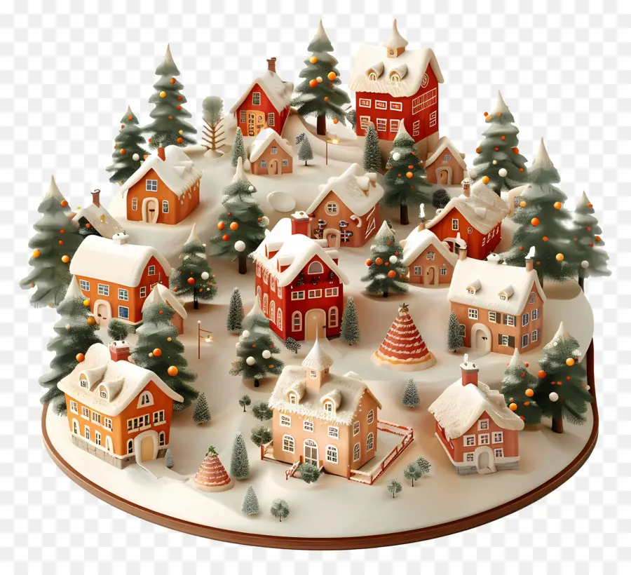 Ville De Noël，Village Miniature PNG