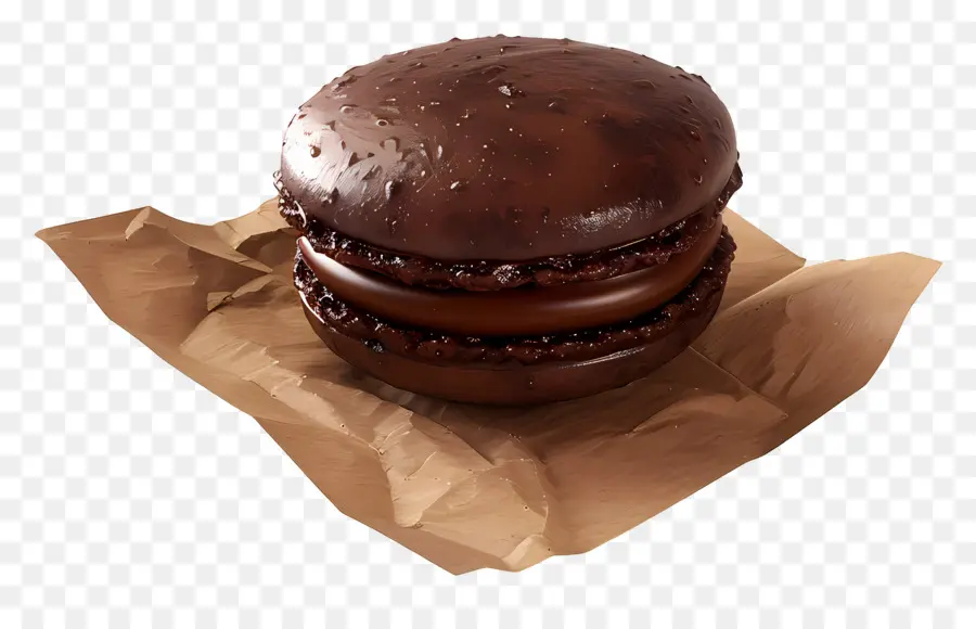 Macarons Au Chocolat，Dessert PNG