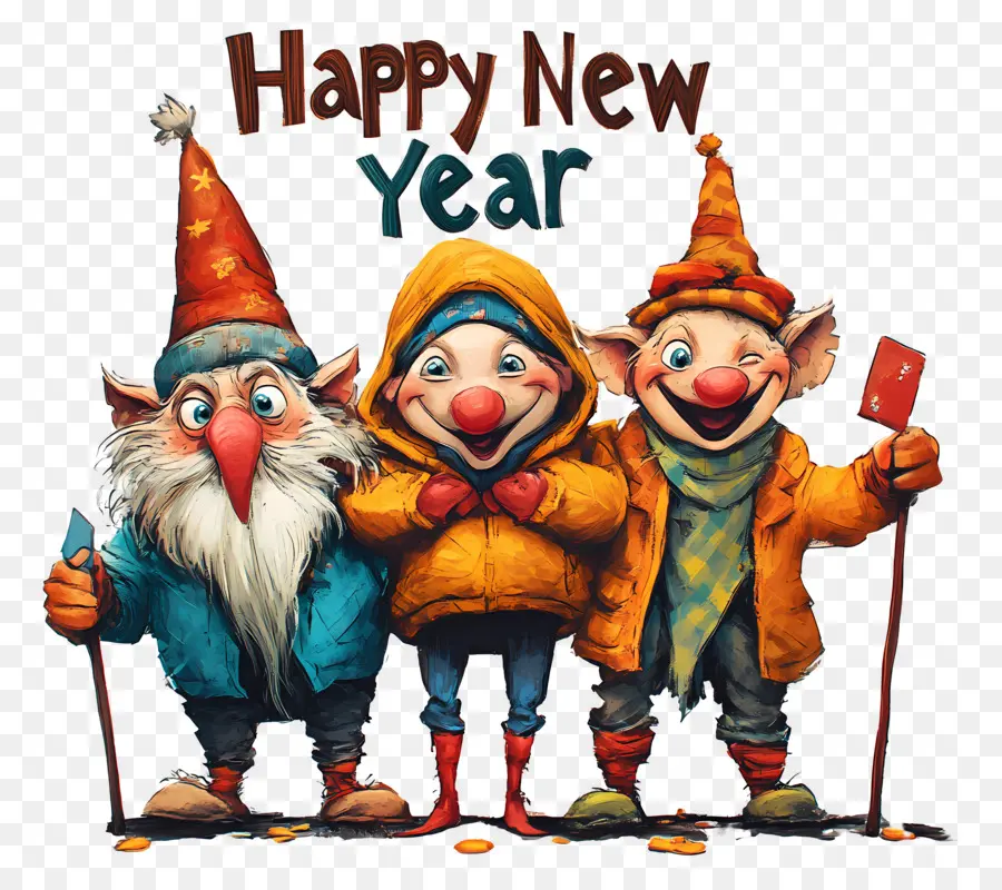 Bonne Année，Bonne Année Les Gnomes PNG