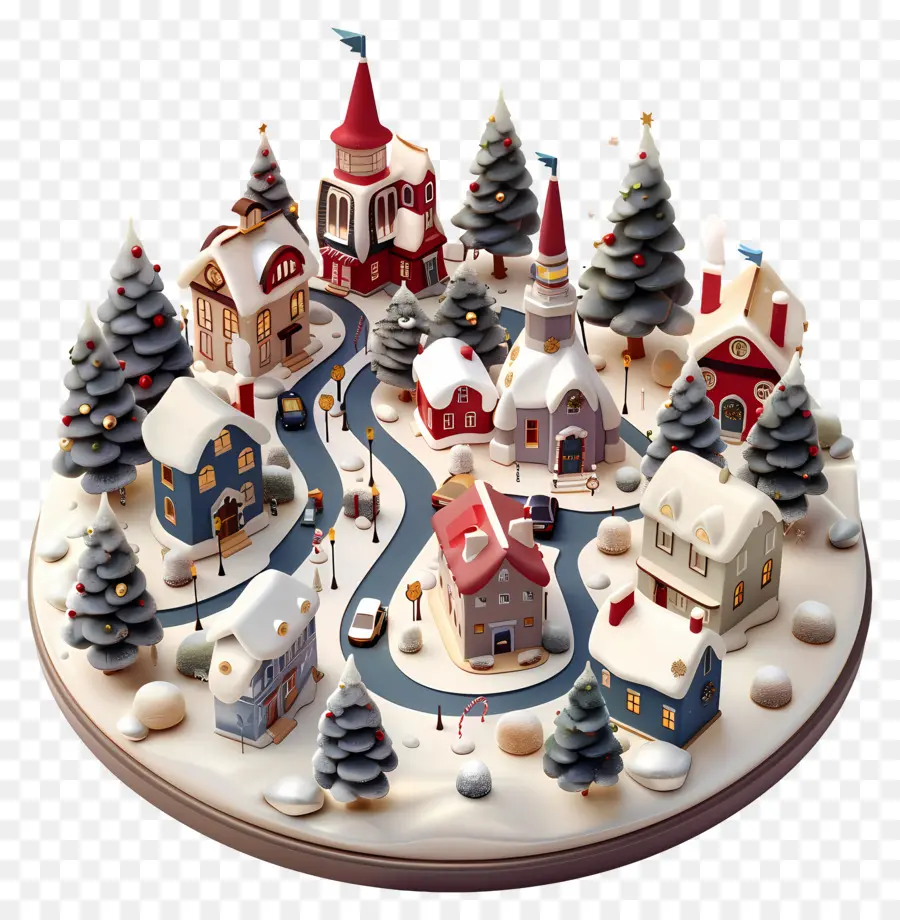 Ville De Noël，Village Miniature PNG