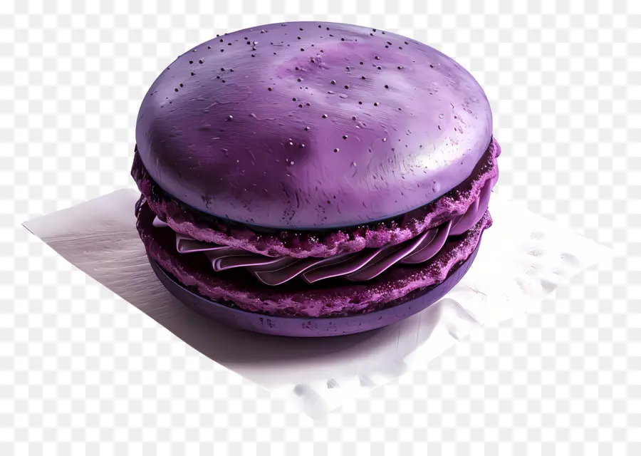 Macaron Au Cassis，Macarons Violets PNG