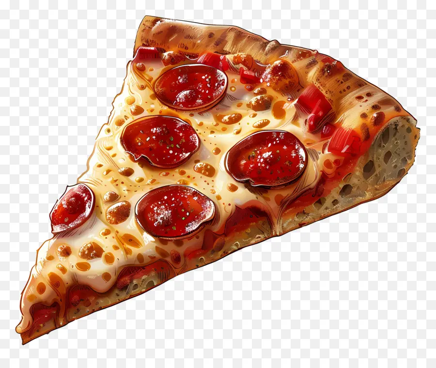 Tranche De Pizza，Pizza Au Pepperoni PNG